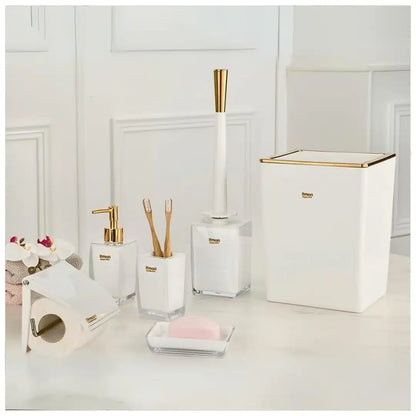 ALAX WHITE BATHROOM SET 6 PIECES