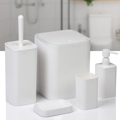 OKY MINA SOLID BATHROOM SET SQUARE 5 PIECE