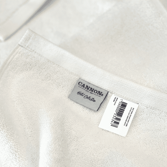 CANNON 100% COTTON WHITE HOTEL TOWELS