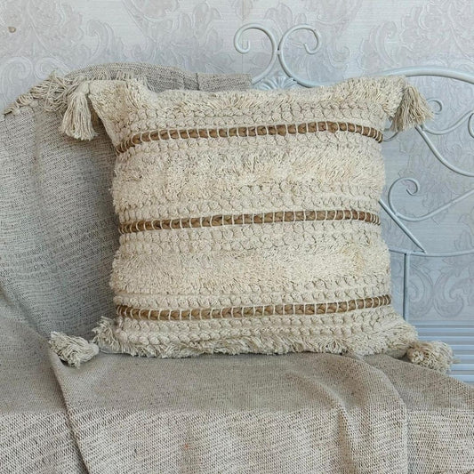 HELOP BOHO CUSHION COVER WITH TASSELS