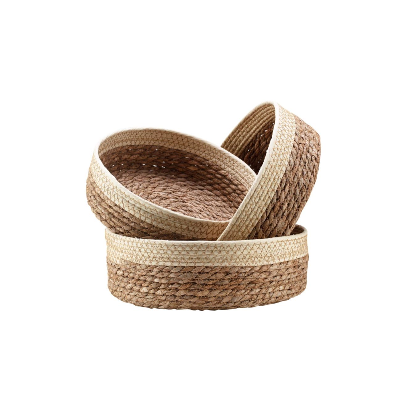 TRIO WOVEN BASKET SET 3-PIECE