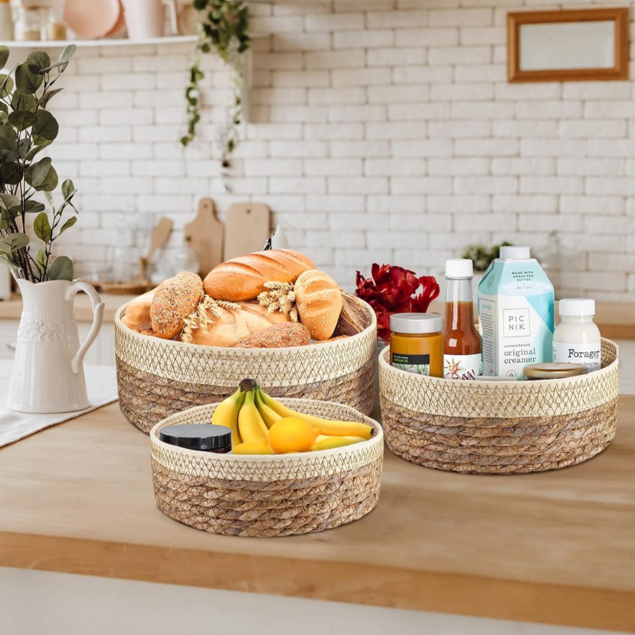 TRIO WOVEN BASKET SET 3-PIECE