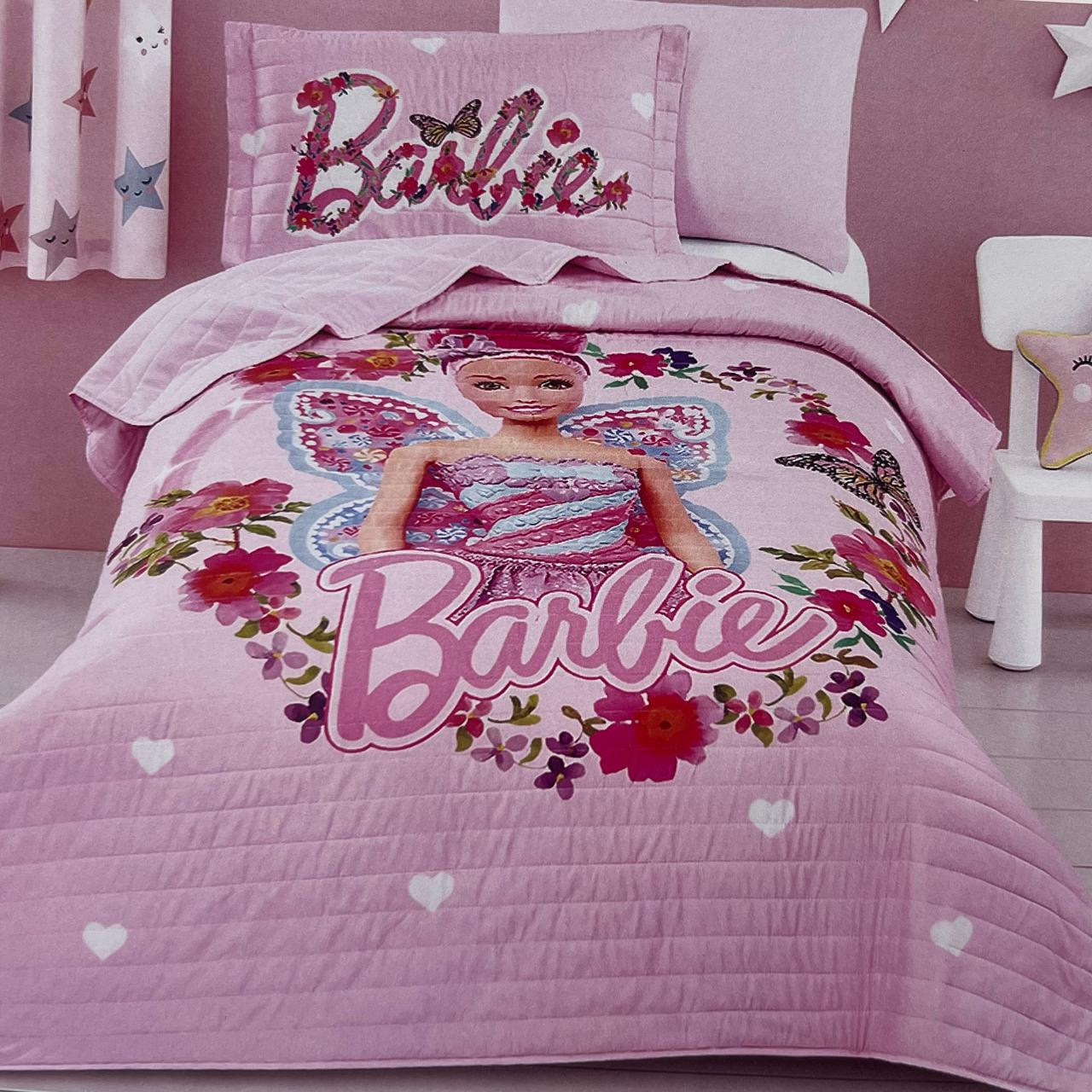 BARBIE MICROFIBER KID'S BED SET