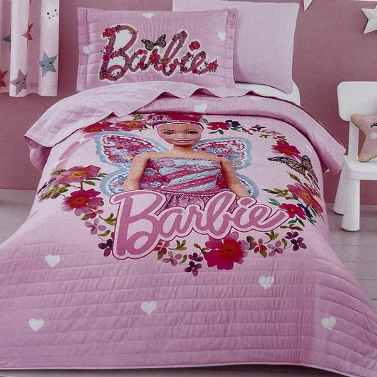 BARBIE MICROFIBER KID'S BED SET