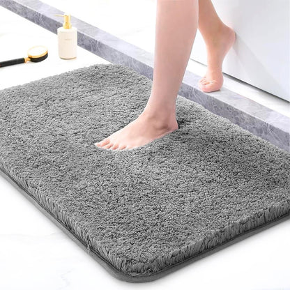 SOLID FLUFFY ANTI SLIP BATHMAT 1 PIECE