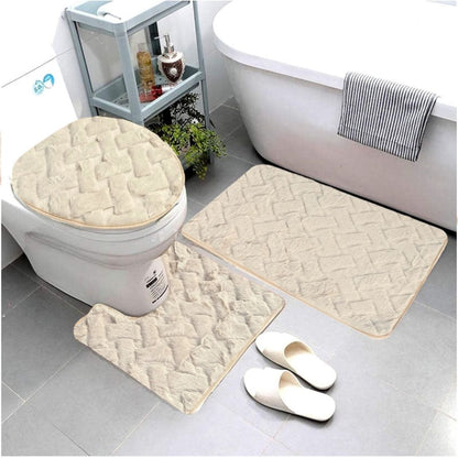 KRT FUR BATHMAT SET 3-PIECE