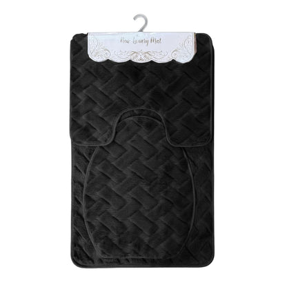 KRT FUR BATHMAT SET 3-PIECE