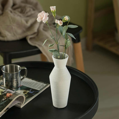 LARA CERAMIC STRIPED ROUND VASE