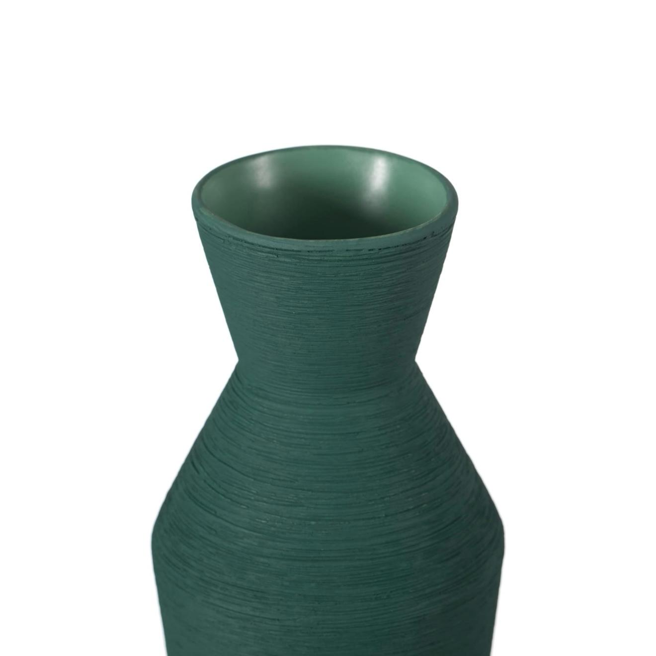 LARA CERAMIC STRIPED ROUND VASE