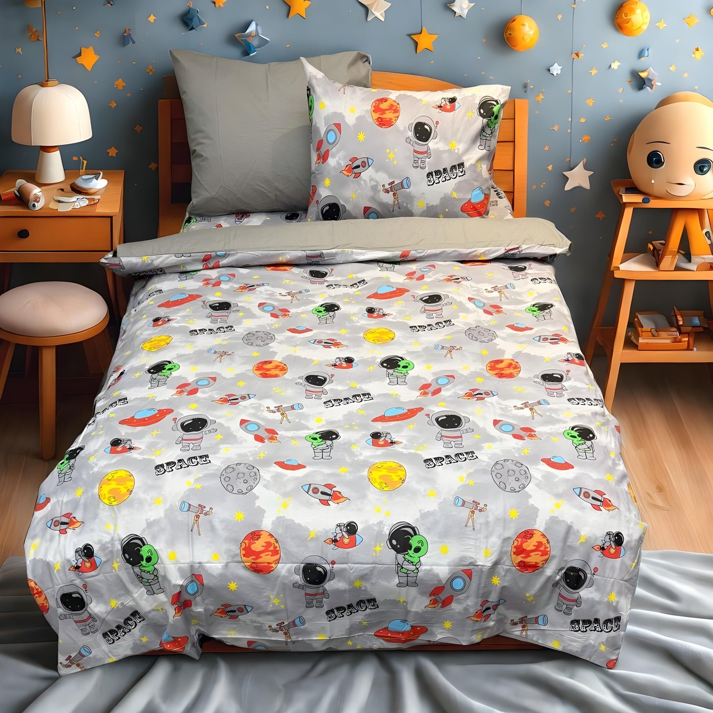 COMFYB 100% COTTON ASTRONAUT BED SET