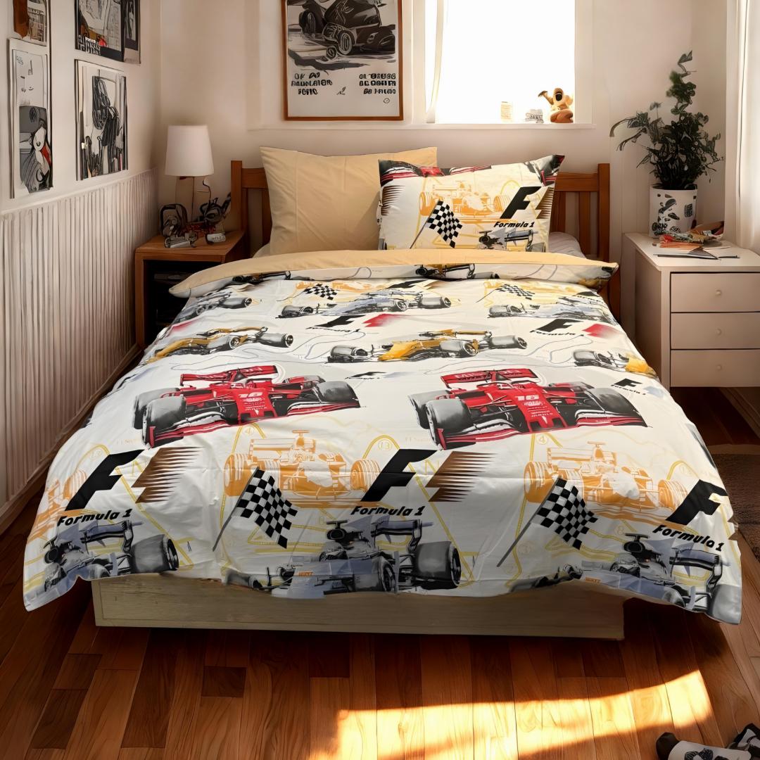 COMFYB 100% COTTON RACE BED SET