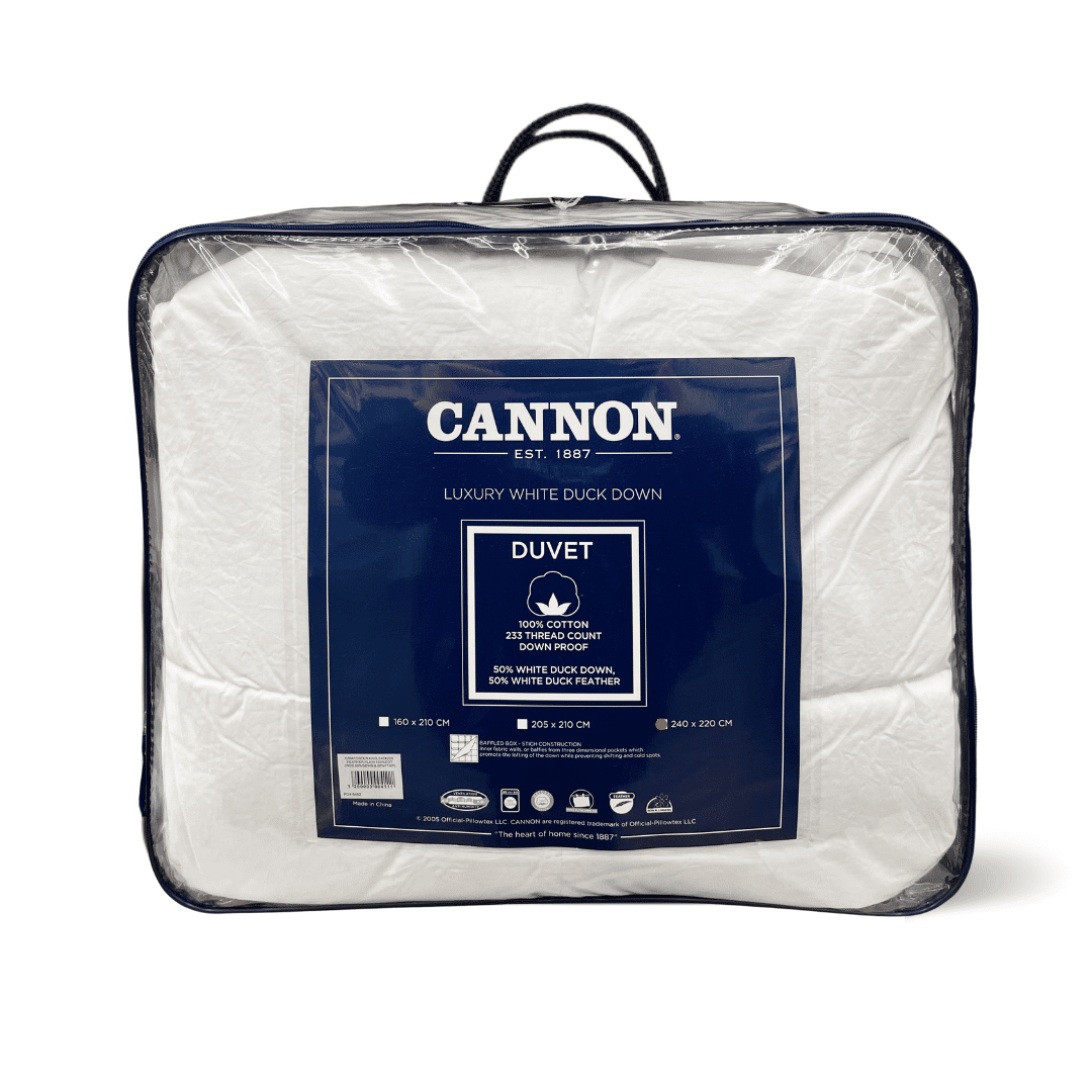 CANNON LUXURY WHITE DUCK DOWN DUVET