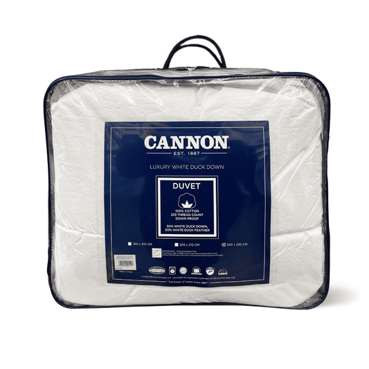 CANNON LUXURY WHITE DUCK DOWN DUVET